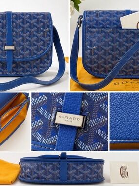 Goyard Royal Blue Chevron Crossbody Bag